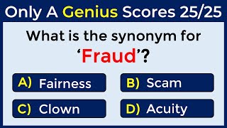 SYNONYMS QUIZ CAN YOU SCORE 2525 challenge 22 [upl. by Eelhsa]