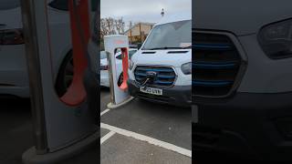 Charging a Ford eTransit on a Tesla Supercharger [upl. by Aisitel9]