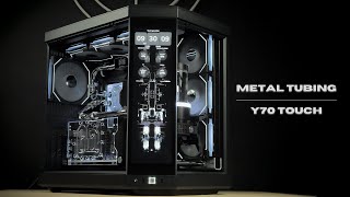 ⚪Monochrome⚫ HYTE Y70 Touch Custom Loop Water Cooling PC Build [upl. by Tarazi]