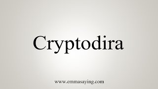 How To Say Cryptodira [upl. by Azitram853]