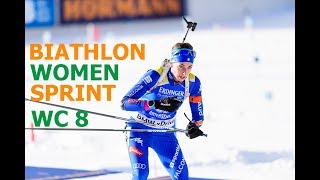 BIATHLON WOMEN SPRINT 15032018 World Cup 8 Holmenkollen Norway [upl. by Eelrefinnej]