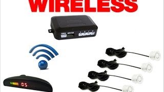 Wireless parking 4 sensors with LED display Backup Radar  Wireless Parking sensors [upl. by Ettenig287]