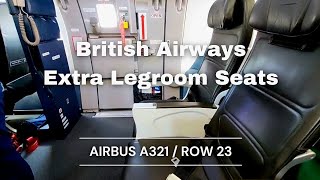 British Airways Extra Legroom Seats Airbus A321  Sep 2024 [upl. by Sairu]