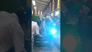 Panasonic welding robot short [upl. by Eerok]