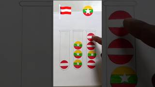 Myanmar Flag 🇲🇲 Austria Flag 🇦🇹 Drawing Video  shorts drawing art trending [upl. by Ardnoet]