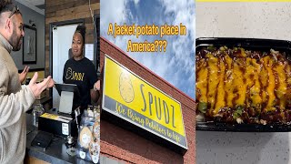 A jacket potato place in America Let’s visit Spudz in McDonough Georgia potato uk usa [upl. by Yssak]