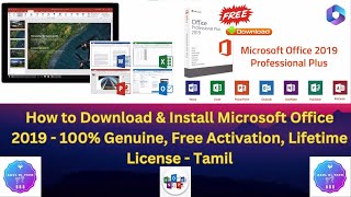 How to Download amp Install MS Office 2019  100 Genuine Free Activation Lifetime License  Tamil [upl. by Juliet]