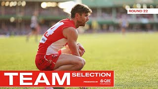 Round 22 Team Selection presented by QBE [upl. by Airlia]