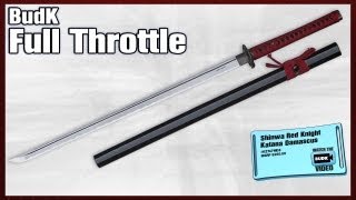 Shinwa Damascus Steel Red Knight Katana Sword Hand Forged [upl. by Malorie]