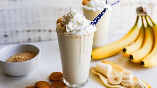 Creamy Banana Pudding Milkshake Recipe [upl. by Anor]