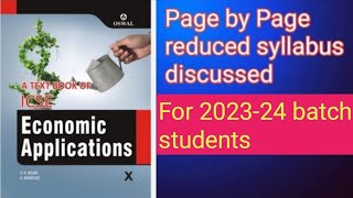 Reduced syllabus of Economic Application for 202324 batch students icse class 10th [upl. by Mcleod]