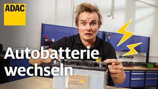 Autobatterie selbst wechseln Anleitung mit Reihenfolge amp Tipps  ADAC [upl. by Aruat]