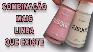 UNHA DELICADA COM ESMALTES RISQUÉ [upl. by Ronym]