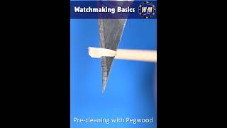 Watchmaking Basics  Cleaning with Pegwood watchrepair [upl. by Aitropal]