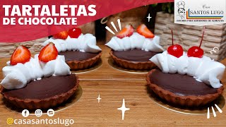 TARTALETAS DE CHOCOLATE ⭐RECETA FÁCIL Y RÁPIDA⭐ [upl. by Emmey]