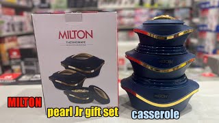 milton pearl Jr gift set casserole  set of 3 casseroles sets unboxing [upl. by Hseham]