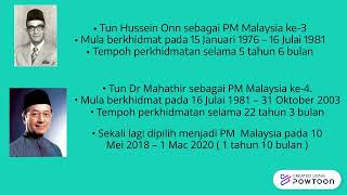 10 PERDANA MENTERI MALAYSIA [upl. by Eikcim]