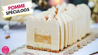 Recette de bûche pomme spéculoos  facile et délicieuse pour Noël [upl. by Mays390]