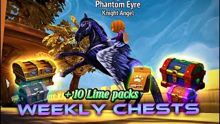 Weekly Chests 5  10 Lime Packs  Horse Riding Tales [upl. by Leahsim569]