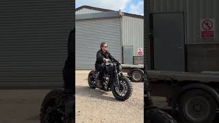 TRIUMPH BONNEVILLE BOBBER LOUDEST BARNOUT OfficialTriumph shorts barnout triumph viralvideo [upl. by Laoj]