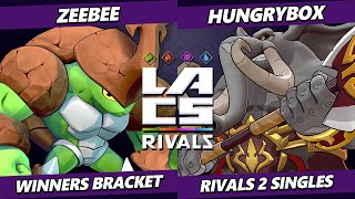 LACS Rivals  ZeeBee Kragg Vs Hungrybox Loxodont Rivals of Aether 2  RoA2 [upl. by Tiebout794]