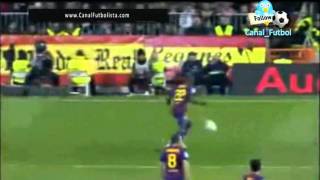 Gol de Abidal Barcelona 2 1 Real Madrid Copa del Rey [upl. by Notsob]