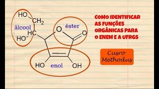 Como identificar as funções orgânicas para o ENEM e a UFRGS [upl. by Shinberg]