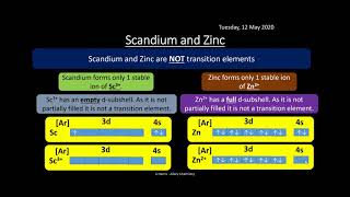 EDEXCEL Topic 15 Transition Metals REVISION [upl. by Nnylf]