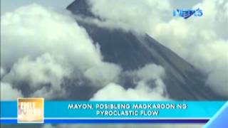 Possible pyroclastic flow in Mayon Volcano [upl. by Novla]