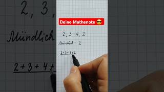 Easy Noten berechnen mathe mathematikfee mathenote zeugnisnote zwischennote [upl. by Hortensa]