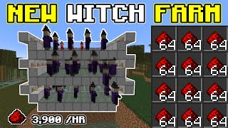 New Best Easy WITCH FARM Minecraft 121  3900 Redstone per Hour  Redstone Farm Tutorial [upl. by Culley]