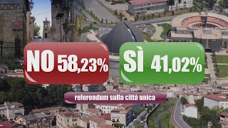 CITTÀ UNICA I DATI DEL REFERENDUM A COSENZA RENDE E CASTROLIBERO [upl. by Cobb]