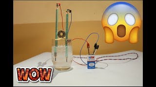 Experiment  Electrolysis of water Using Pencil  Experiment At Home [upl. by Analed]