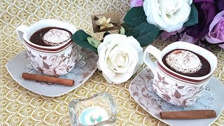 Recette de Chocolat chaud maisonHomemade Hot Chocolate Recipeطريقة تحضير مشروب الشكولاطة الساخنة [upl. by Augusta]