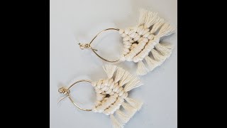 DIY Macrame Earring Tutorial [upl. by Rombert]