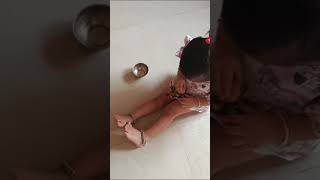 Laddu gopal ko laddu khila Rahi hai cutebaby funnyvideo funnybabies babyvideo [upl. by Nnyleitak]