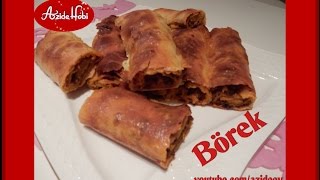 Kiymali El acmasi Börek  Azide Hobi [upl. by Elocan]