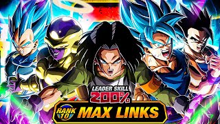 GIVE THE EZA GUY A RAISE LEVEL 10 LINKS 100 EZA LR TEAM UNIVERSE 7 DBZ Dokkan Battle [upl. by Naillij]