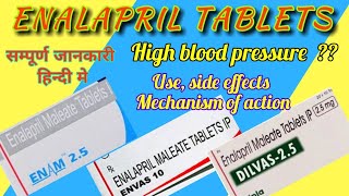 Enalapril tabletsEnalapril maleate tablet Use side effects mechanism of action [upl. by Laniger]