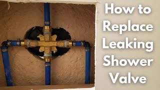 How to Replace a Leaking Bathtub  Shower Valve  Copper to PEX [upl. by Halimeda]