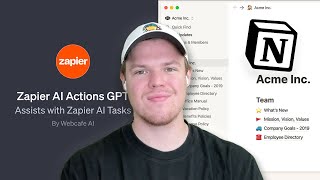 Notion Workspace amp Zapier AI Actions Your Workspace with ChatGPT  Complete Guide [upl. by Eliason]