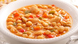 Garbanzos con Pollo  Receta muy fácil y deliciosa [upl. by Leno]