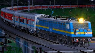 Night Train High Speed Crossing Railway Gate  BUMPY RAILROAD  Train Simulator  RAIL  NTG GAMING [upl. by Rattan]