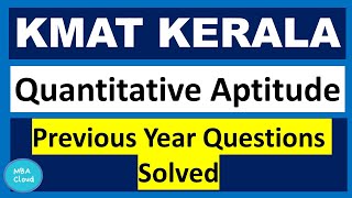 KMAT Kerala Previous Year Questions Solved MBACloud [upl. by Knapp296]