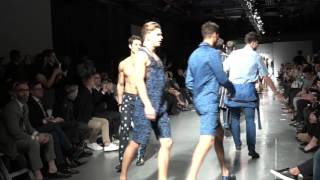 JEFFREY FASHION CARES MALE MODEL RUNWAY SHOW AND ANDREW RANNELLS INTERVIEW [upl. by Careaga]