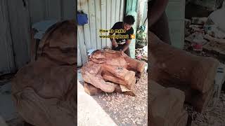 Amazing wood skills did you see it 👀 chainsaw art woodworking [upl. by Byler]