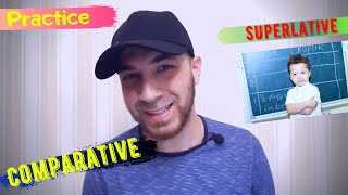 Comparative and Superlative Adjectives  Practice INGLIZ TILIDA ORTTIRMA VA QIYOSIY DARAJA [upl. by Bartosch246]