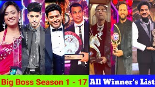 Big Boss All Season  117  Winners And Runner Up Season 17 Winner Munawar Faruqui [upl. by Nisior452]