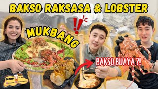 MUKBANG BAKSO RAKSASA amp LOBSTER SESUAI REQUEST BAOQI PADA KAGET SAMA PORSINYA SAMPAI KEKENYANGAN🤣 [upl. by Jardena]