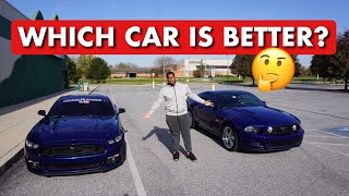 Comparison Video 2014 Mustang GT VS 2016 Mustang GT [upl. by Neelyt]